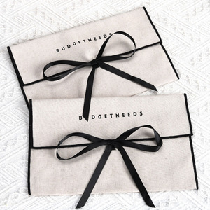 Eco-friendly Durable Custom Logo Printing Cotton Linen <b>Envelope</b> Bag Vivid Makeup Cosmetic Packaging Cotton Linen Dust Pouch - Product Image 3
