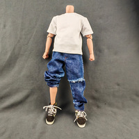 Pakaian Boneka Kustom Seri Fantasi Figur Aksi Pria Skala 1/6 Kualitas Terbaik Celana Denim Longgar 12-Inci Pakaian Mainan