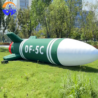 Modèle de missile simulé gonflable personnalisé, numérique, décoratif promotionnel, pour événements aérospatiaux, centres commerciaux, sites panoramiques en plein air
