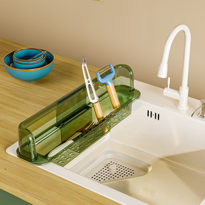 Nhà bếp hộ gia đình Kính thiên văn chìm giật gân bảo vệ giá với nước giữ lại khối kệ lưu trữ nhà bếp backsplash làm bằng nhựa - Product Image 4