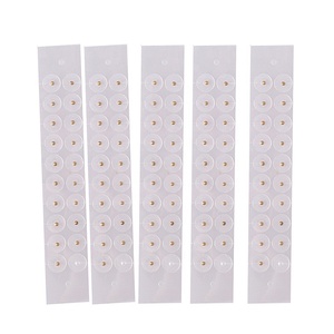 100PCS 24K chapado en oro transparente oído punto pegatinas presión en el oído de acupuntura magnética cuentas Auricular oído semillas - Product Image 5