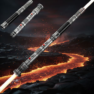 <span class=keywords><strong>Sabre</strong></span> <span class=keywords><strong>laser</strong></span> double Darth <span class=keywords><strong>Maul</strong></span> avec poignée en métal vieilli, RGB, mouvement fluide, double lame, Force FX, épée de duel lourde, jouet <span class=keywords><strong>laser</strong></span> - Product Image 1