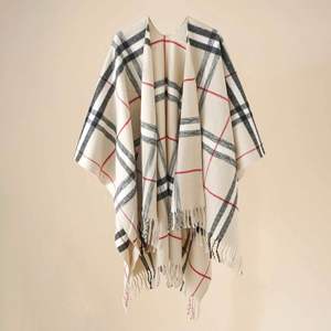 Wholesale Winter 130*150cm Oversized Blanket Poncho Scarf with Tassel <b>Wool</b> <b>Cape</b> Style Cloak Shawl Beach Poncho Womens - Product Image 3