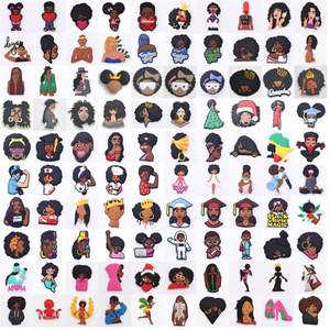 Commercio all'ingrosso più economico Designer Black Lives mates clog charm per la decorazione di scarpe bracciale accessori Charms per zoccolo - Product Image 2