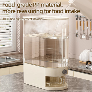 बहुक्रियाशील उच्च आधार अमेरिकी 10 किलोग्राम चावल डिस्पेंसर खाद्य ग्रेड पीपी भंडारण कंटेनर रसोई अनाज भंडारण के लिए - Product Image 4