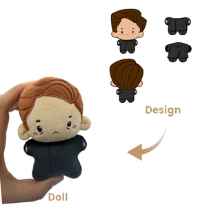 OEM Custom 5cm 10cm 15cm 20cm ricamo stella marina su misura fatto di peluche personaggio umano imbottito giocattolo - Product Image 2