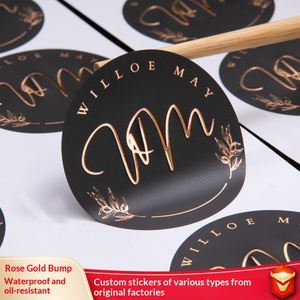Autocollant en relief concave-convexe, adhésif, logo transparent personnalisé, film léger, estampage à chaud, gaufrage, sceau, étiquette en forme <span class=keywords><strong>de</strong></span> sceau - Product Image 5