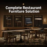 Ensemble de mobilier moderne pour restaurant de restauration rapide : banquette, table à manger, chaise – Idéal pour café commercial, hôtel, personnalisable