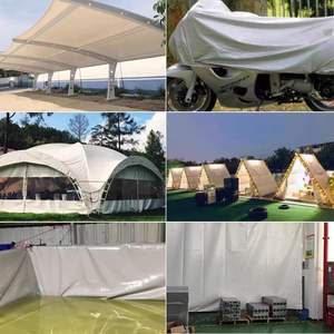 1000GSM Blanc Bâche Toile Robuste PVC Étanche Bâche Extérieur Toile Bâche <span class=keywords><strong>pour</strong></span> Voiture Bateau Camping <span class=keywords><strong>Bois</strong></span> <span class=keywords><strong>de</strong></span> <span class=keywords><strong>Chauffage</strong></span> Woodpile - Product Image 4