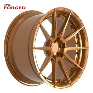 Red Car 2 Piece F10 Wheels 6x5.5 Alloy Forged Car Rims 20 In Rims With Bronze