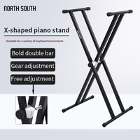 Q-2XA Factory Direct Wholesale Folding Heavy Duty Double 61Keys Piano Keyboard Stand for Stage Shows