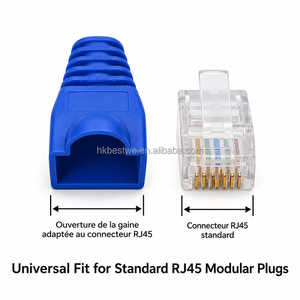 ปลอกป้องกันสายเคเบิลเครือข่าย PVC สีสันสดใส RJ45 สำหรับสาย CAT6 CAT6A ปลอกป้องกันหัวต่อ RJ45 สำหรับสายอีเธอร์เน็ต UTP STP - Product Image 4