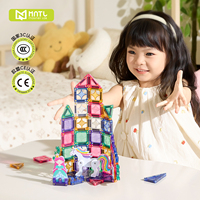 Mini tuiles magnétiques colorées, jouets éducatifs STEM, jouets magnétiques portables, mini tuiles de construction magnétiques, ensemble de voyage pour les déplacements