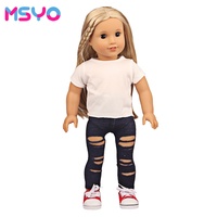 Pakaian Boneka MSYO 18 Inch, Gaun Gaya Barat untuk Boneka Amerika, Gaun Boneka Lembut Bahan Poliester, Grosir OEM ODM