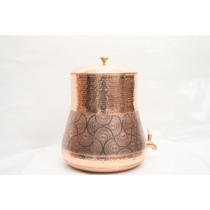 Matka Pot en Cuivre Martelé Ancien de 8L de Qualité Supérieure avec Robinet en Laiton et Finition Artisanale - Product Image 4