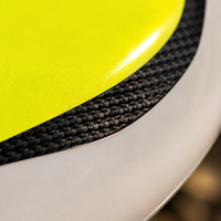 Autocollant en vinyle jaune fluo néon pour numéro de course, style fibre de carbone, auto-adhésif pour carrosserie de voiture et moto