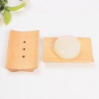 Porte-savon en bambou naturel avec logo personnalisé, accessoire de salle de bain durable et élégant, fabriqué à la main par un artisan moussé, garde le sec et propre