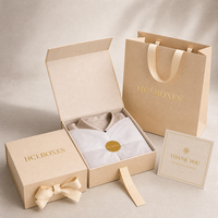 Boîte à vêtements pliable personnalisée, boîte d'emballage pour vêtements en gros avec poignée, logo personnalisé