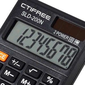 Mini Calcolatrice Tascabile CTIFREE 200N a 8 Cifre Colorata Personalizzata a Batteria con Copertina in Pelle per Uso Aziendale con Calendario - Product Image 3