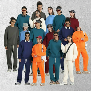 Felpa da <span class=keywords><strong>Uomo</strong></span> Oversize <span class=keywords><strong>Senza</strong></span> <span class=keywords><strong>Cappuccio</strong></span> in <span class=keywords><strong>Cotone</strong></span> Felpato 350gsm, Nuova Moda Autunno/Inverno 2025, Logo Personalizzabile - Product Image 1