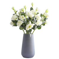 Prix d'usine – Fleur de Lisianthus en soie à 4 têtes de 70 cm, rose réaliste moderne pour la décoration de table de mariage et de la maison
