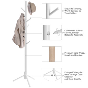 Hippimic — porte-vêtements en bois massif moderne, pour suspendre les chapeaux, gagner de l'espace - Product Image 4