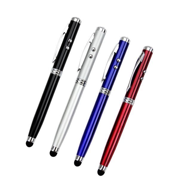 Customized TY M8403 Five-in-One Electronic Metal Pointer Pen Telescopic Infrared Laser Multi-Functional Promotional Ballpoint
