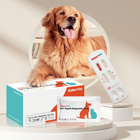 Kit de test rapide Sabervet CDV CPV Ab Combo pour la détection des anticorps du parvovirus et de la maladie de Carré chez le chien - Test de diagnostic vétérinaire pour chiens et animaux de compagnie