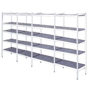 5-Level Duraluminum <b>Shelving</b> <b>Units</b> 5490x470x1700mm EURAST Model Premium <b>Storage</b> Solution - Product Image 1