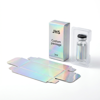 Boîte d'emballage en papier pour flacon de peptide personnalisé avec logo, 2 ml, 3 ml, 10 ml, boîte cadeau en carton de luxe avec fermeture magnétique, inserts en mousse