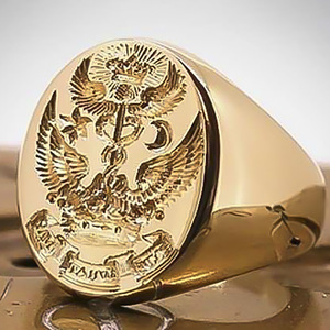 C & J Bijoux transfrontaliers variété de bagues commémoratives dorées de style européen et américain mythes et légendes grecs anciens - Product Image 6
