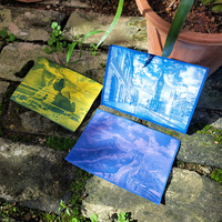 Kit de papier cyanotype A6 DIY pour impression solaire couleur avec film Architecture Grande Muraille - 5 feuilles, décoration intérieure, art pour débutants, thèmes variés