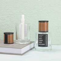 100ml 150ml Cristal Verre Diffuseur Arôme Huile Bouteille De Parfum En Verre Avec Couvercle En Bois Rechargeable Clair Voiture Reed Diffuseur Bouteille