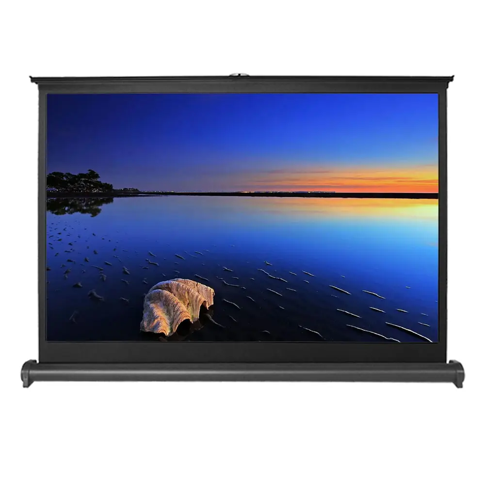 40 Inch Draagbare Projector Schermen Handleiding Pull Down Projectiescherm Stand Home Films Beeldverhouding 16:9