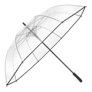 Transparent Straight EVA Handle Metal <b>Frame</b> Manual Control 30 Inch Clear PVC POE Golf Umbrella - Product Image 5