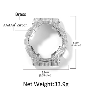 Lunette de montre VVS D Moissanite GA110 pour <span class=keywords><strong>Casio</strong></span> <span class=keywords><strong>G</strong></span>-<span class=keywords><strong>Shock</strong></span> GA-110, boîtier de montre serti de diamants, passe le testeur de diamants, bijoux - Product Image 4