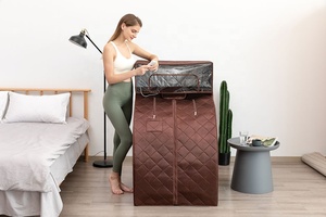 Venta al por mayor <span class=keywords><strong>Sauna</strong></span> de infrarrojos portátil Spa, una persona en casa <span class=keywords><strong>Sauna</strong></span> de cuerpo completo con almohadilla de pie de calefacción - Product Image 6