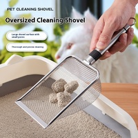 Pelle à litière pour chat carrée en acier inoxydable, écologique, avec petits trous pour un nettoyage facile, 0,5 kg, légère, fabriquée en Chine