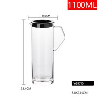 Botol Air PC Grosir 1100/1800ml Ramah Lingkungan Aman untuk Mesin Cuci Piring Minimalis dengan Infuser Es Teh dan Buah untuk Restoran
