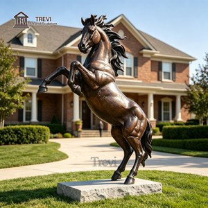Statue de cheval sautant en bronze sur mesure, grande taille, décoration moderne pour jardin extérieur, œuvre d'art métallique, sculpture animale cheval, vente en gros OEM - Product Image 5