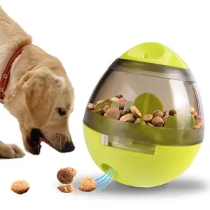 IQ interaktif bola memanjakan hewan peliharaan anjing kucing dispenser Tumbler bocor Makanan Feeder lambat mainan bola penyimpanan makanan