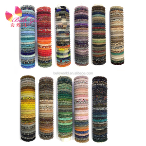 Vente en gros de perles en pierre de style coréen BELLEWORLD élastiques pour <span class=keywords><strong>cheveux</strong></span> élastiques à paillettes colorées strass accessoires pour <span class=keywords><strong>cheveux</strong></span> - Product Image 1