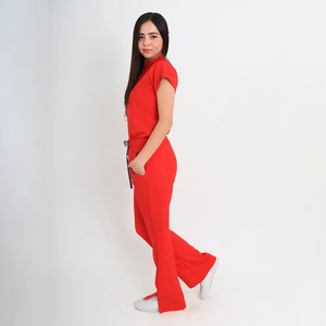 Ensembles de blouses et pantalons de jogging modernes unisexes en rayonne tissée, conçus sur mesure, écologiques, pour infirmières et femmes - Product Image 2