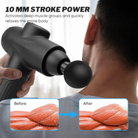 Mini pistolet de massage portable, rechargeable, infrarouge, pour relaxation musculaire profonde