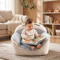 Canapé paresseux en mousse en forme de chat de dessin animé pour enfants, fauteuil lounge individuel en peluche douce pour chambre d'enfant et usage hôtelier