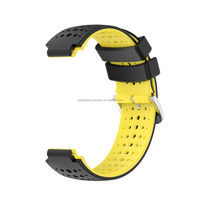 Bracelets de montre intelligents bicolores Forerunner 220 230 235 620 630 735 XT Bracelet de montre en silicone Bracelet intelligent en caoutchouc pour Garmin