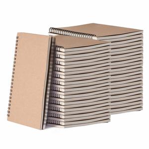 Carnet à spirale en cuir rigide ligné pour voyages, écriture, bureau et fournitures scolaires, cadeau, 100 pages, reliure thermique - Product Image 1