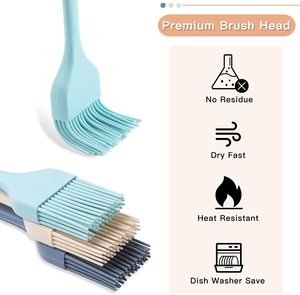 Brosse de bave en Silicone de qualité <span class=keywords><strong>alimentaire</strong></span>, ustensiles de cuisson pour pâtisserie et barbecue, huile pour BBQ, ustensile de cuisine, pièces - Product Image 6