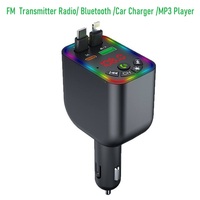 Lecteur MP3 avec USB Type-C pour la charge de téléphones portables, appels mains libres, prend en charge les cartes TF et les clés USB, charge en voiture