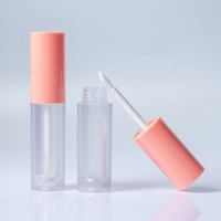 Contenants ronds en plastique vides pour gloss à lèvres, type emballage cosmétique de marque, applicateurs de gloss en gros